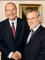 Jacques Chirac et Ivica Racan