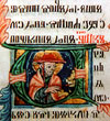 Calligraphie glagolitique de l'Evang&eacute;liaire de Reims