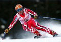 Janica Kostelic dans l'&eacute;preuve du combin&eacute; f&eacute;minin de ski alpin des Jeux Olympiques de Salt Lake City