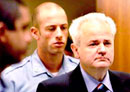 Slobodan Milosevic au TPI &agrave; La Haye.