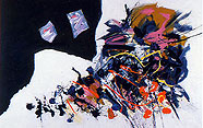 "L'arriv&eacute;e brune", 2002, Edo Murtic, acrylique sur toile, 130x195
