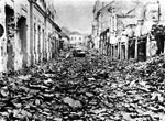 Le centre-ville de Vukovar en novembre 1991